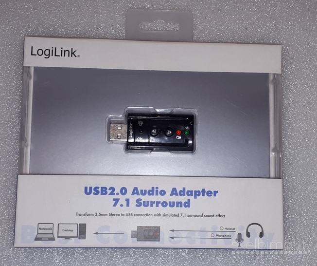  Logilink USB Audio adapter, 7.1 sound effect | NAUJAS