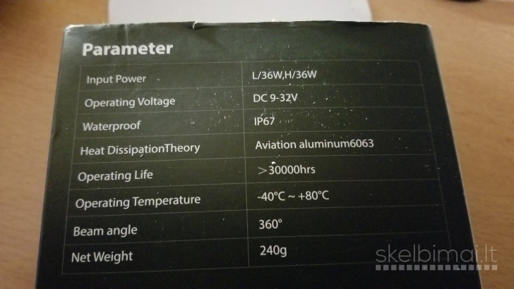 LED lemputes, ledai h1, hb3/9005.