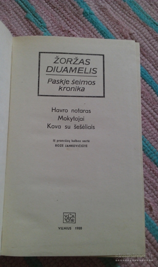 Knygą"Paskje šeimos kronika"Diuamelis Žoržas1980m