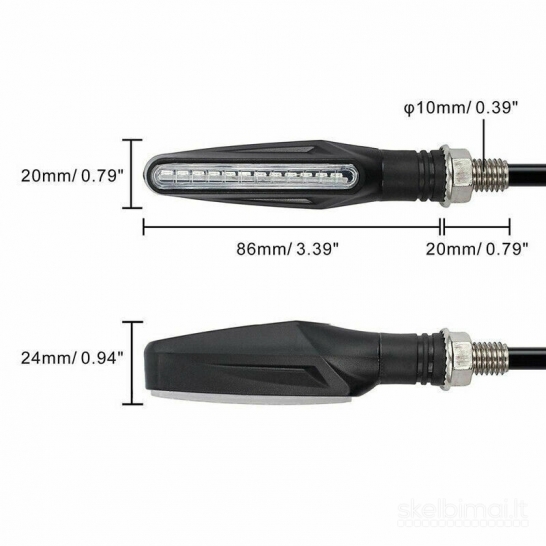 LED posūkių komplektas motociklui