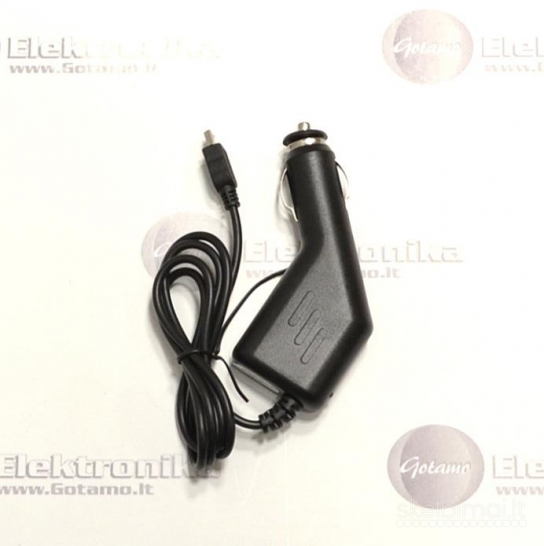 Auto kroviklis Mini USB 5V 1.5A neatjungiamu laidu planšetėms ir navigacijoms