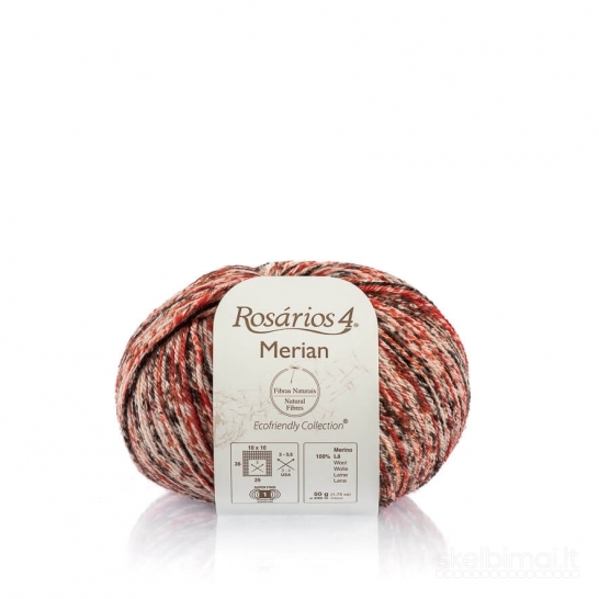 Rosarios4 Merian portugališki mezgimo siūlai - 100% merino vilnos