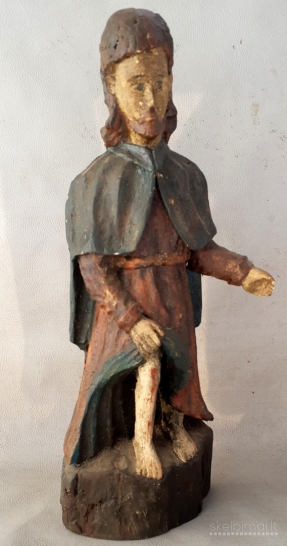 Sena medinė šv.Roko (gyvulių globėjo) skulptūra