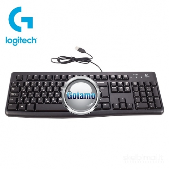 Klaviatūra su laidu Logitech K120 iš WWW.GOTAMO.LT