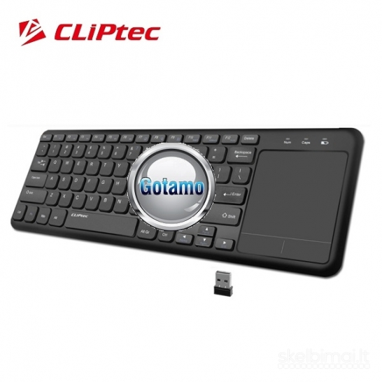 Belaidė klaviatūra Cliptec Slimtouch-Air su lietiminiu padu iš WWW.GOTAMO.LT