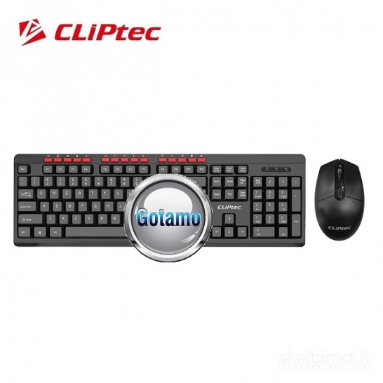 Belaidė klaviatūra ir pelė Cliptec WorkSpace-Air Xilent begarsės WWW.GOTAMO.LT