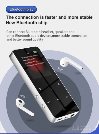 MP3 grotuvas 4GB su Bluetooth