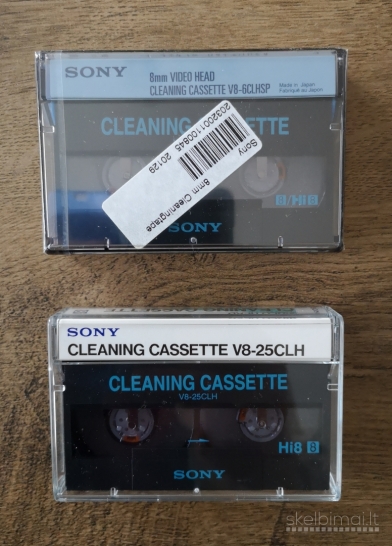 Sony Hi8 ir Video 8 japoniškos valymo kasetes