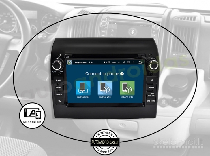 FIAT, CITROEN, PEUGEOT 2009-15 Android multimedia USB/GPS/WiFi/Bluetooth/7"