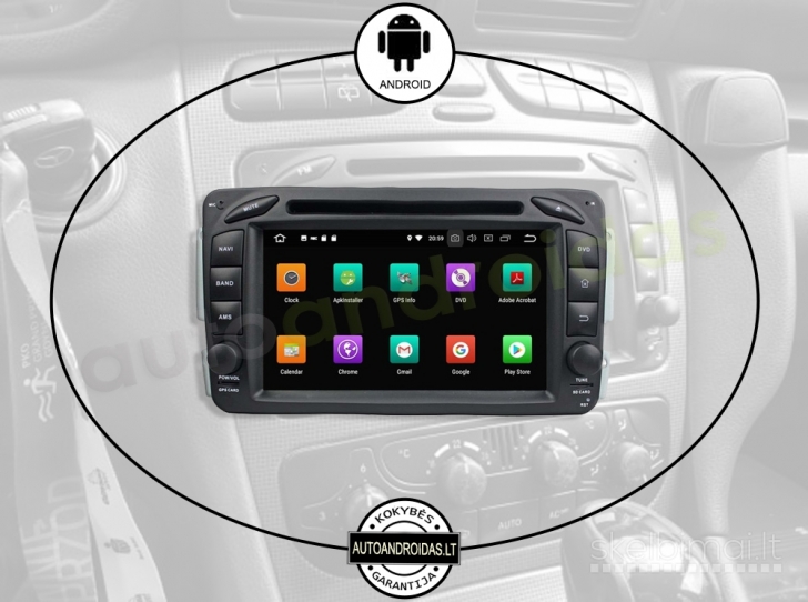 MERCEDES 1996-08 Android multimedia USB/GPS/WiFi/Bluetooth/7"