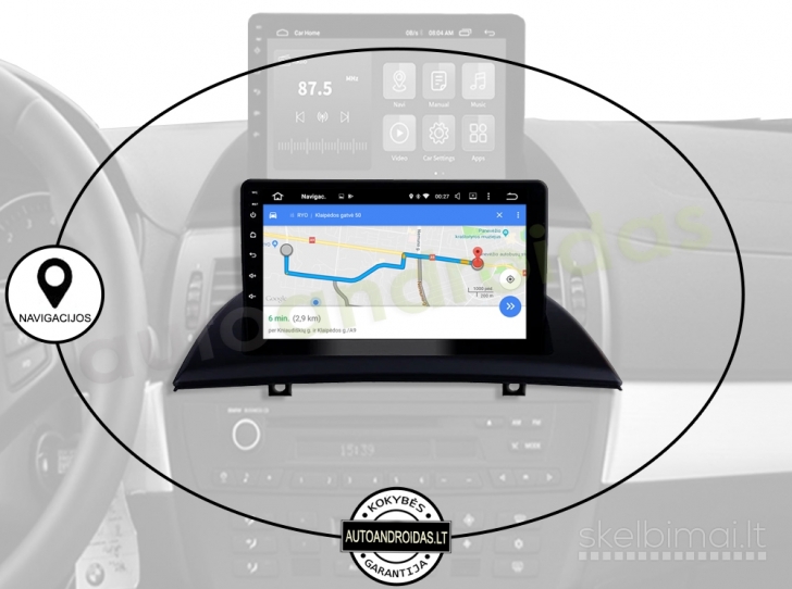 BMW X3 2004-10 Android multimedia USB/GPS/WiFi/Bluetooth/9"