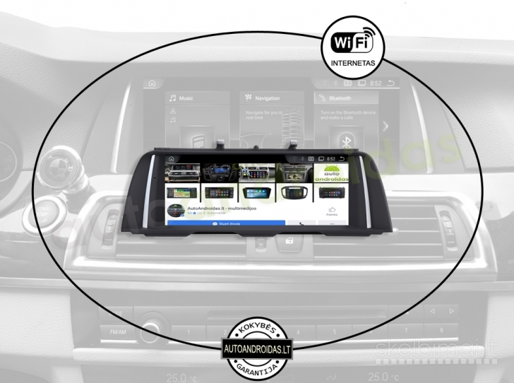 BMW F07, F10, F11 2010-16 Android multimedia USB/GPS/WiFi/Bluetooth/10"