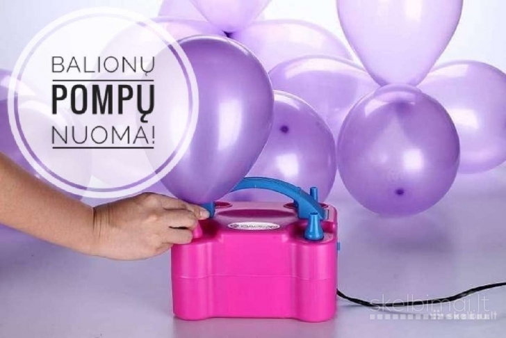 Nuomuojame elektrines balionų pompas 5eur savaitgaliui!