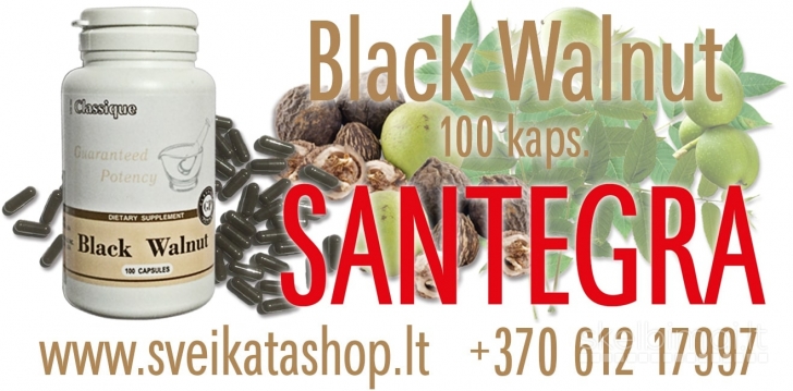 Black Walnut 100 kaps - maisto papildas SANTEGRA / mob: 8 612 17997