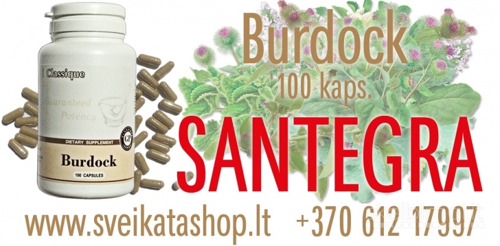 Burdock 100 kaps - maisto papildas SANTEGRA / mob: 8 612 17997
