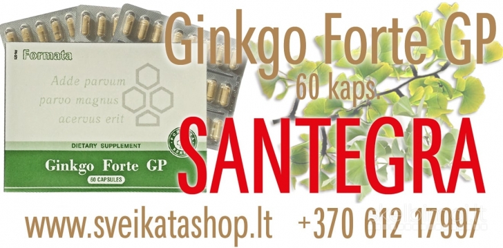 Ginkgo Forte GP 60 kaps - maisto papildas SANTEGRA / mob: 8 612 17997