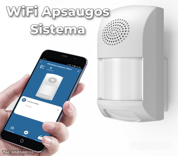 WiFi apsaugos informavimo/valdymo sistema su sirena.