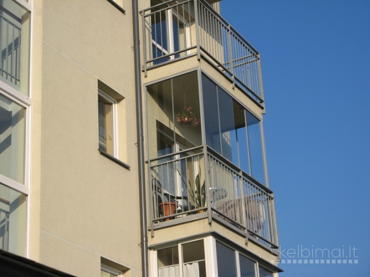 BALKONŲ, PAVĖSINIŲ, MANSARDŲ, LODŽIJŲ, TERASŲ STIKLINIMAS ALIUMINIO PROFILIAIS