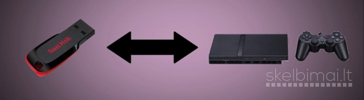 PS2 žaidimai modifikuotai konsolei į HDD ar USB flash
