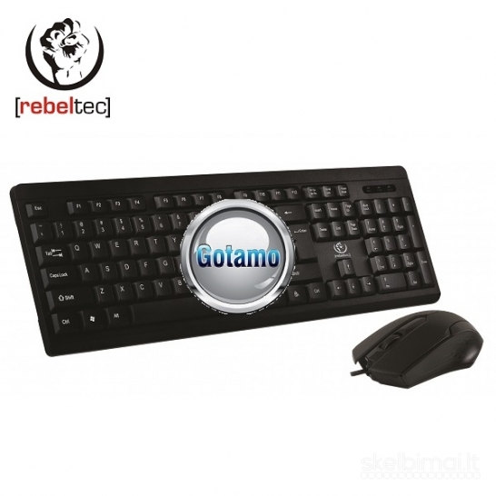 Klaviatūra ir pelė su laidais RebelTec Simplo iš WWW.GOTAMO.LT