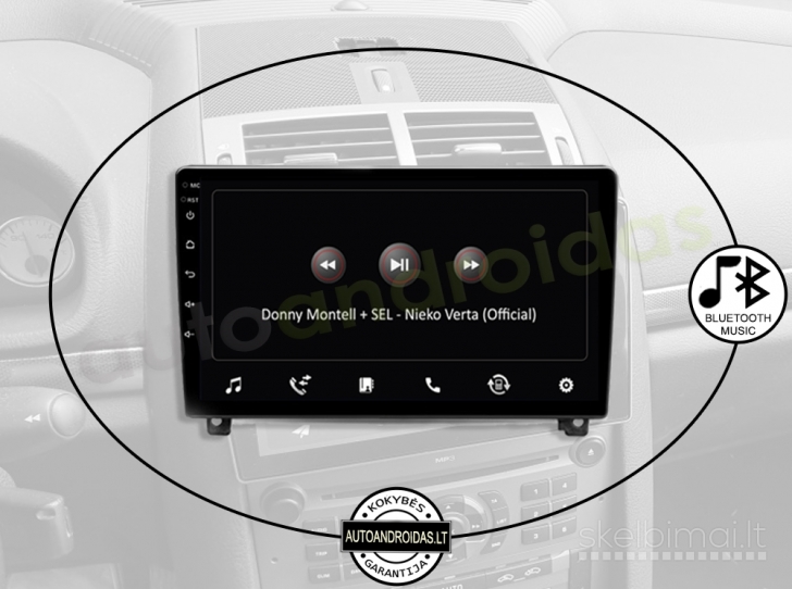 PEUGEOT 407 Android multimedia USB/GPS/WiFi/BT/9"