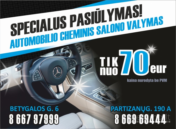 AUTOMOBILIŲ CHEMINIS VALYMAS KAUNE!!!!