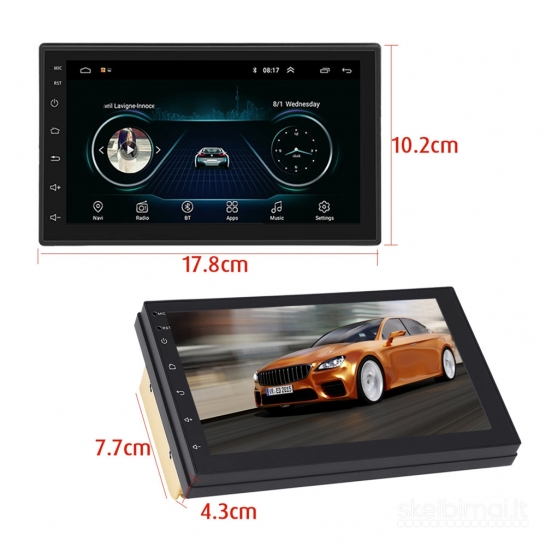 7" Android automobilio multimedija + kamera