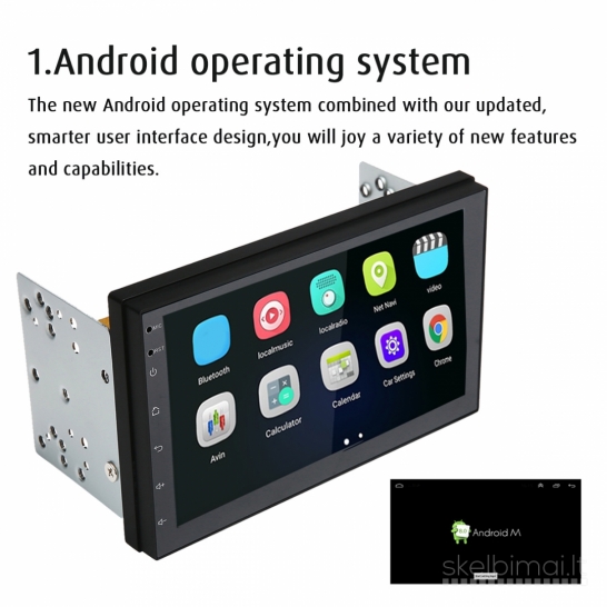 7" Android automobilio multimedija + kamera