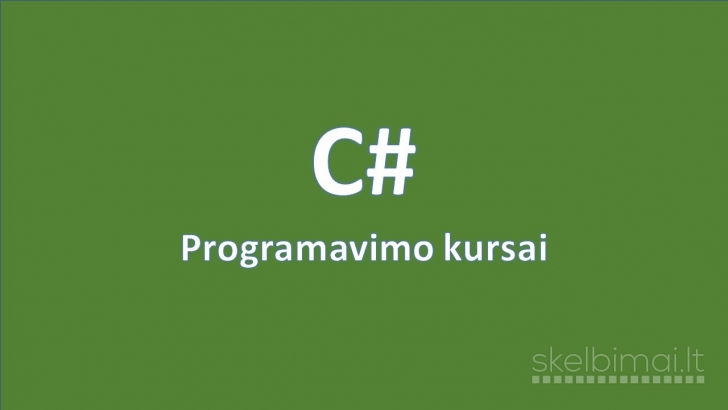 Programavimo kursai C# nuotoliniu būdu.