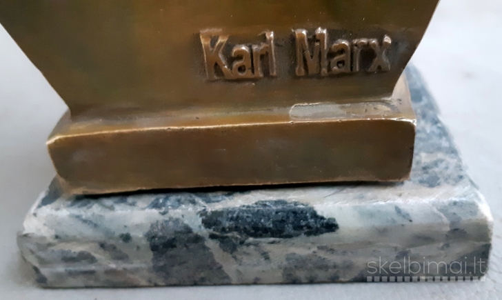 Karl Marx Bronzinis Biustas Statula Skulptūra