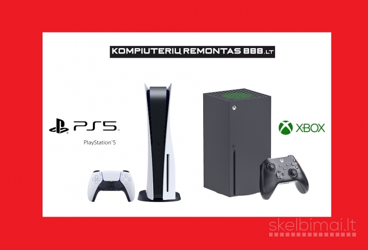 Xbox, Sony PlayStation Žaidimo konsolių remontas Vilniuje, Taisykla