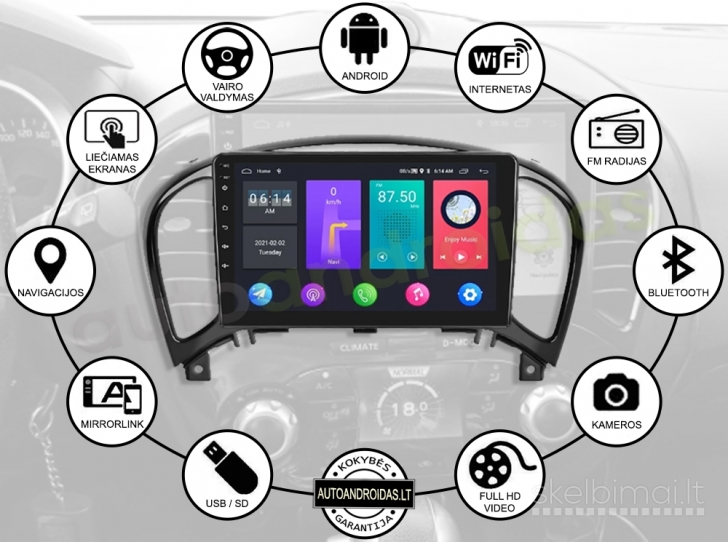 Nissan Juke 2010-14 Android multimedia GPS/WiFi/BT/USB