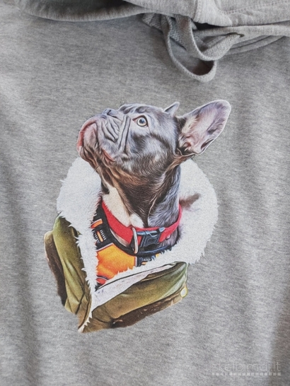 Marškinėliai su šuniuko nuotrauka. Džemperis šuo. Piktassuo.lt