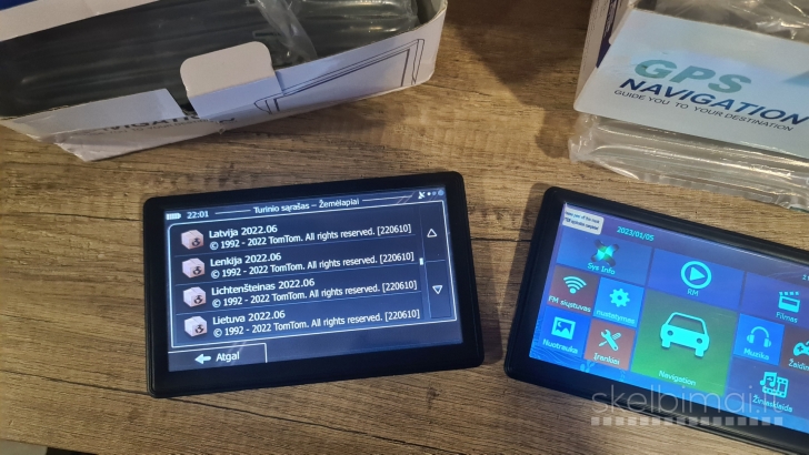 Nauja navigacija sunkvežimiui 7colių 512mb ram.  tik 50e