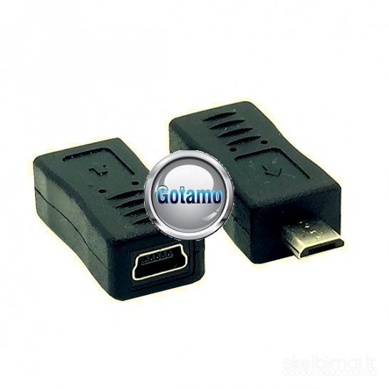 Micro USB į Mini USB lizdą jungtis WWW.GOTAMO.LT