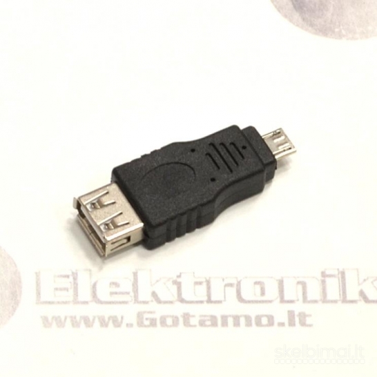 Micro USB į USB 2.0 lizdą jungtis OTG WWW.GOTAMO.LT