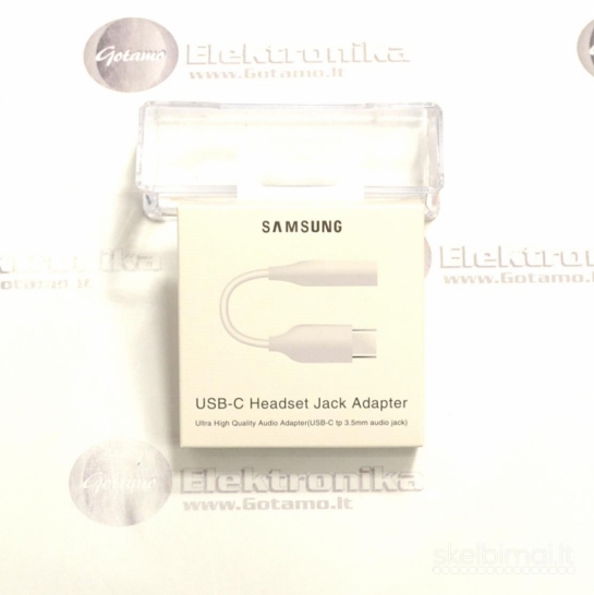 Type-C į AUX 3.5mm lizdą jungtis laidas Samsung originalus WWW.GOTAMO.LT