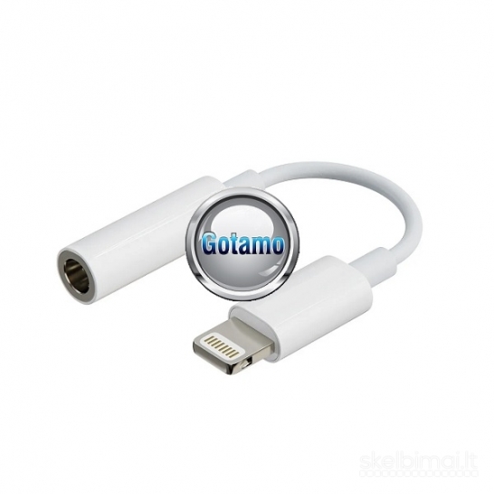 Apple Lightning į AUX 3.5mm lizdą jungtis laidas WWW.GOTAMO.LT