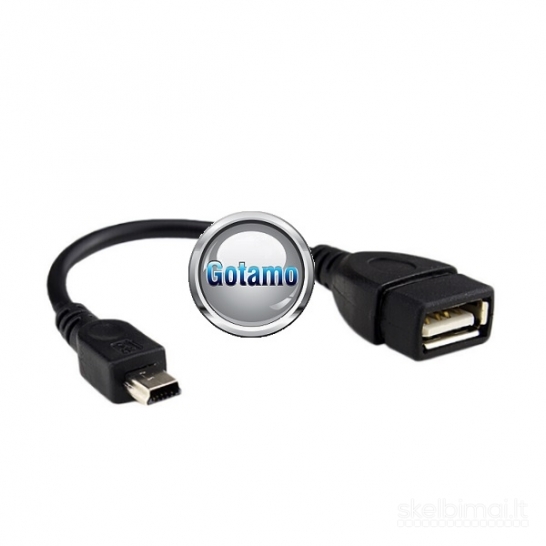 Mini USB į USB 2.0 lizdą jungtis laidas OTG WWW.GOTAMO.LT