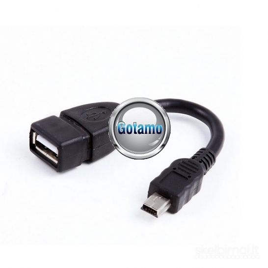 Mini USB į USB 2.0 lizdą jungtis laidas OTG WWW.GOTAMO.LT