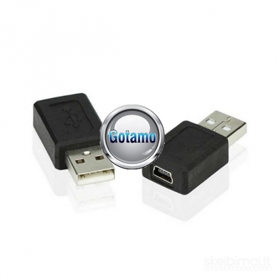 Mini USB lizdas į USB 2.0 jungtis WWW.GOTAMO.LT