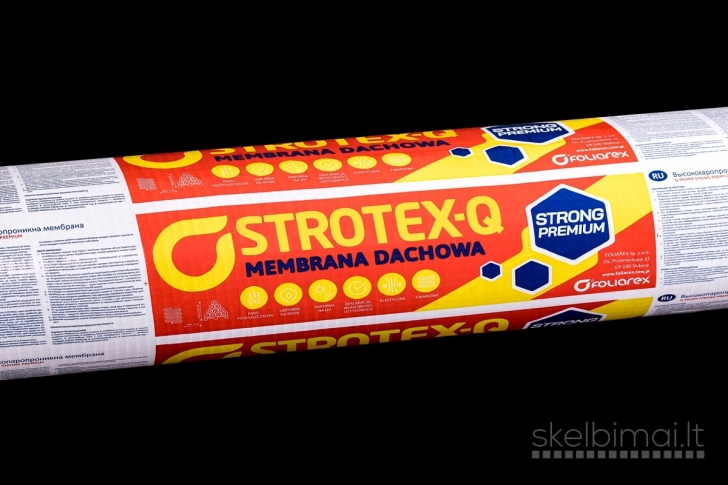 Difuzinė plėvelė STROTEX-Q UV PROTECT -1.49 eu/m2!