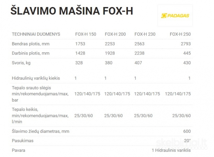 ŠLAVIMO MAŠINA FOX-H