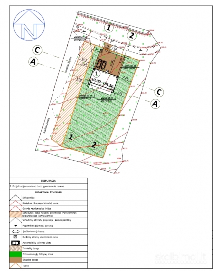 Vilniaus r. sav. 17 a. namų valdos paskirties sklypas su 80 kv. m. namo projektu