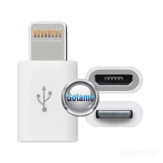 Apple Lightning į Micro USB lizdą jungtis WWW.GOTAMO.LT