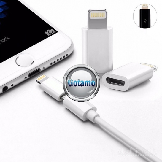 Apple Lightning į Micro USB lizdą jungtis WWW.GOTAMO.LT