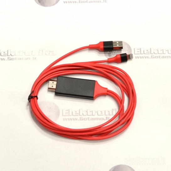 Apple Lightning į HDMI laidas 2 metrai WWW.GOTAMO.LT