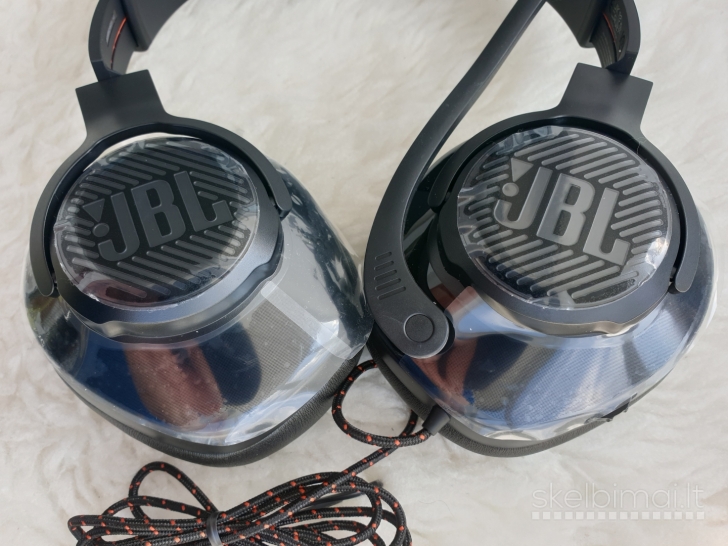 Visiškai naujos "JBL Quantum 200" žaidimų ausinės su mikrofonu