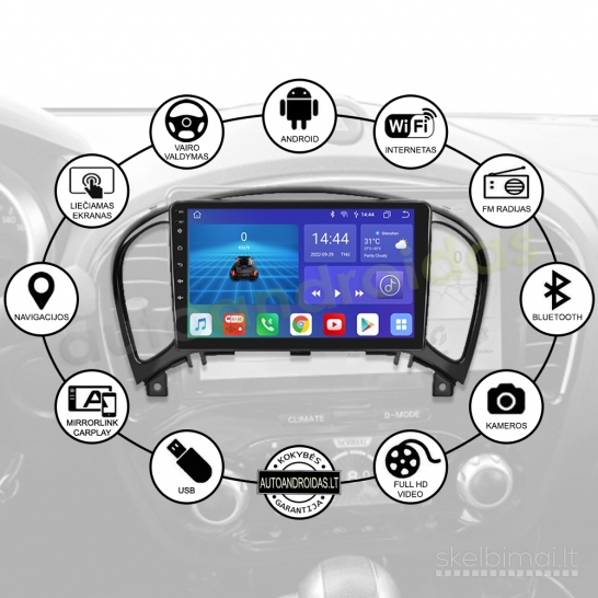 Nissan Juke 2010-14 Android multimedia GPS/WiFi/BT/USB