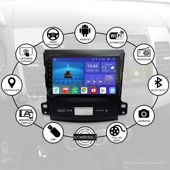 MITSUBISHI OUTLANDER PEUGEOT 4007 Android multimedia GPS/WiFi